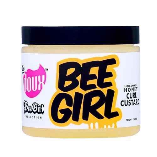 The Doux Curl Cream for Curly Hair with Honey, Aloe & Keratin ? Curl Defining Custard for Frizz Control, Moisture & Shine Bee Girl Honey Custard for Natural Hair