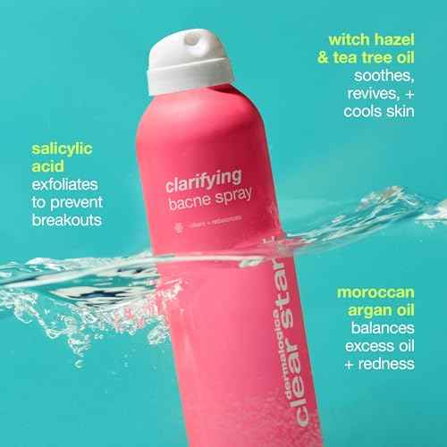 Dermalogica Clear Start Clarifying Bacne Spray, Back Acne Treatment Spray for Body Breakout - Pore Clearing, Preventing Pimple with Salicylic Acid, Witch Hazel, Tea Tree Oil, All Skin Type, 6 fl oz