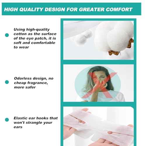 50 Packs Steam Eye Mask for Dry Eyes, Self Heated Sleep Eye Mask Disposable Warm Compress for Eyes, Relieves Dry Eye Eye Strain, Dark Circles, Puffiness,Microgroove (Natural Unscented)