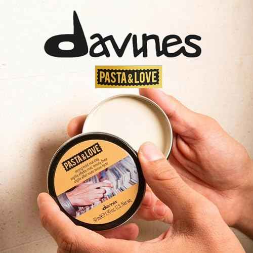 Davines Pasta & Love Men's Strong Hold Styling Clay, Matte Effect Styling With Definition And Lasting Hold, 50 ml