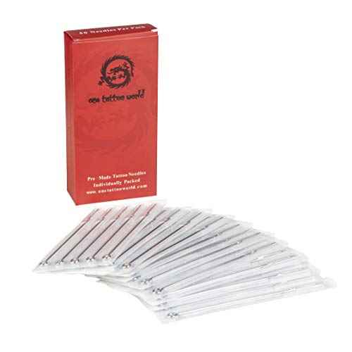 One Tattoo World 50pcs 7M1 Disposable Sterile Tattoo Needles 5 Mag Magnum OTW-50-5M1