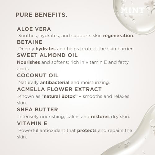 MINT Lip & Eye Serum (15 ml) ? Anti-Aging Treatment with Aloe Vera, Betaine & Vitamin E ? for a youthful appearance - 96% Natural Ingredients ? Vegan