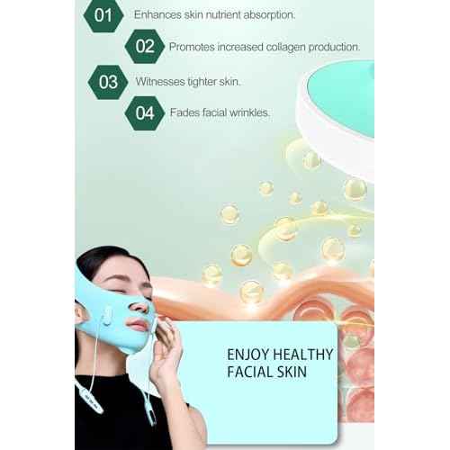 Face Belts with Adjustable Straps,Double Chin Reducer and Face Lift Device with 4 Modes and 5 Gear Adjustable Intensities,Double Chin Machine for V-face