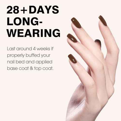 CANNI Dark Brown Gel Polish, 1Pcs Irish Coffee Brown Nail Polish Gel High Gloss Soak Off UV French Manicure Salon DIY