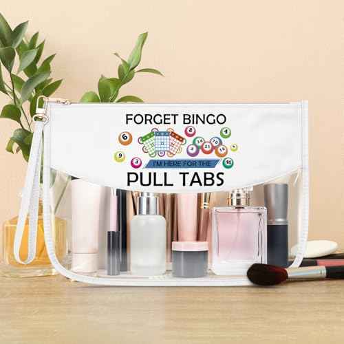 Bingo Lover Gift for Women Makeup Bag Bingo Player Gift Cosmetic Case Casino Lover Present Birthday Christmas Graduation Present for Teen Girls Friends Sister Zipper Travel Pouch