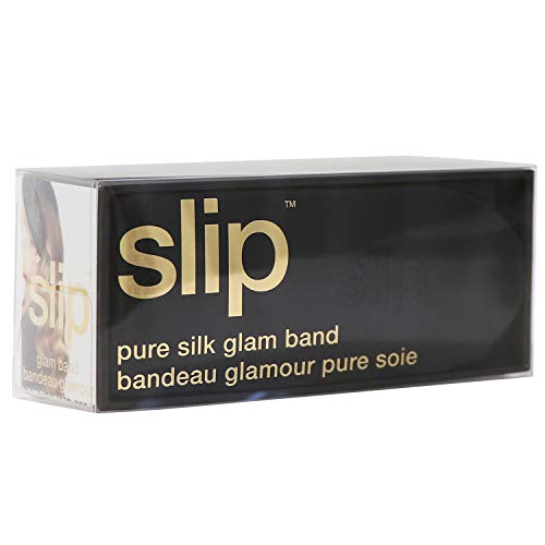 SLIP Glam Band Black ? Ultra-Smooth Hair Tie for Gentle Hold, Prevents Creases & Breakage, Ideal for Sleep, Workouts & Everyday Styling, Durable & Luxurious Hair Accessory