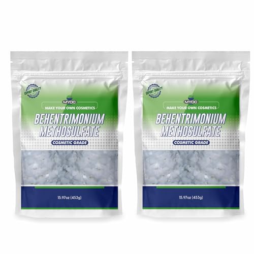 BTMS (Behentrimonium Methosulfate)- 15.97 oz, Pure Cosmetic Grade Raw Material Conditioning Emulsifier for DIY Creams, Lotions, Shampoo & Conditioner- Pack of 2