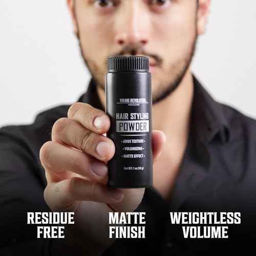 Viking Revolution Hair Styling Powder for Men - Easy to Apply Mattifying & Volumizing Hair Texture Powder for Men (1 Oz - 1 Pack)