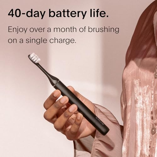 SURI 1.0 Sonic Electric Toothbrush | 1 Month+ Battery | Designed in California | Electric Toothbrush for Adults | Travel Toothbrushes | Tooth Brush | Black