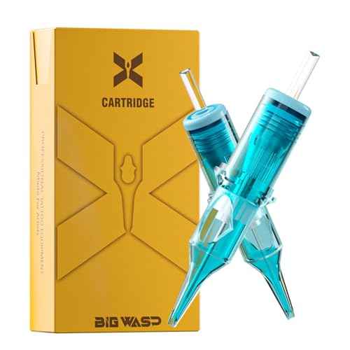 BIGWASP X Tattoo Cartridge Needles 1214RL - 20Pcs 14RL #12 Standard 0.35mm 14 Round Liner Disposable Tattoo Needles for Rotary Tattoo Machines