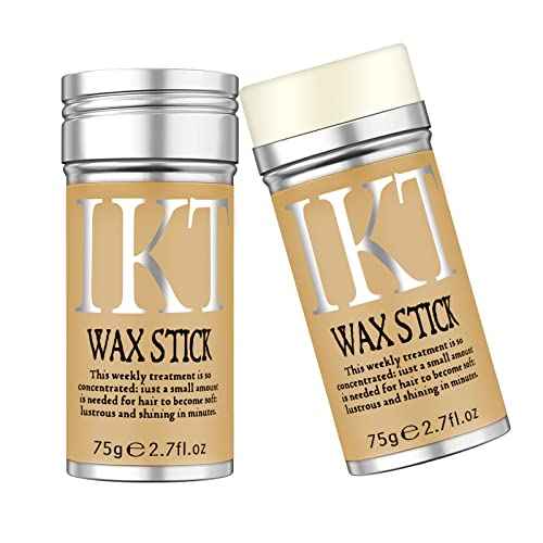 VOLLUCK Hair Wax Stick for Wigs, 2 PCS Edge Control Slick Stick Hair Pomade 2.7Oz Stick Non-greasy Styling Wax, Long Lasting, Strong Hold Temporary Hair Styling Product for Edge Frizz