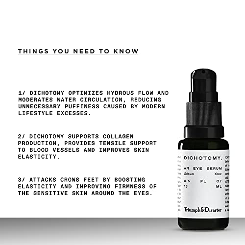 Triumph & Disaster | Dichotomy Eye Serum | Anti-Aging, Targeting Dark Circles, Crows Feet & Puffiness for Men - 0.5 fl oz
