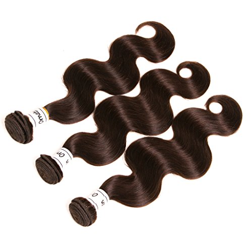 Body Wave Dark Bundles Human Hair Brazilian Body Wave Hair Extensions Sew In 9A Grade Virgin 100% Unprocessed Remy Human Hair Weave Extensions (Body 2#, 14 16 18inch)