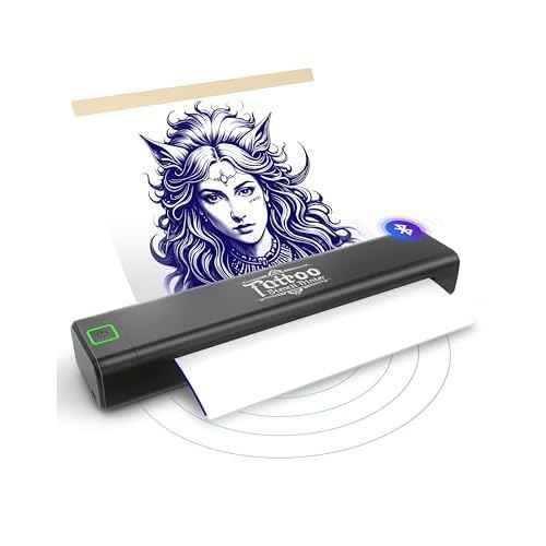 Vretti P84 Tattoo Stencil Printer, Tattoo Kit with 5 Pcs Transfer Paper, Wireless Tattoo Printer for Tattoo Artists & Beginners, Compatible with Tablet,IPad,Smartphone & PC