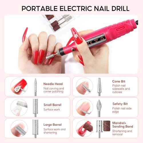 PEACECOLOR 53PC Gel Nail Polish Kit with U V Light and Drill, 35 Colors All Season Gel Polish Set Starter Kits with 5pc Matte Glossy Glitter Base Top Coat Complete Manicure Tools Home Salon Women