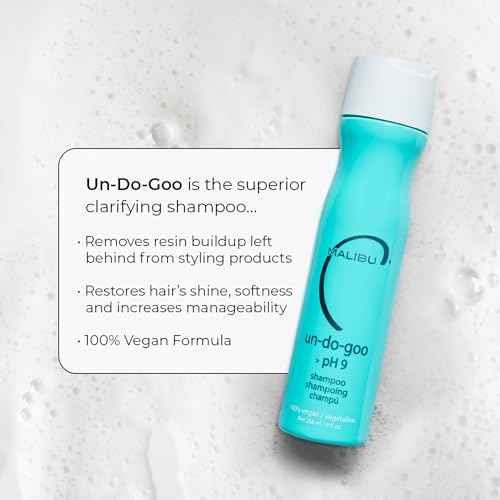 Malibu C Un-Do-Goo Clarifying Shampoo - Removes Product Build Up and Resins from Hair - Shine Restoring, Sulfate-Free Cleanser