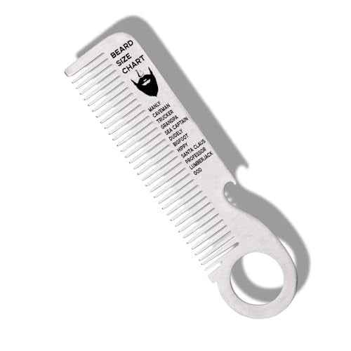 Beard Mustache Comb for Men Dad Grandpa Birthday Gifts for Men Silver Metal Combs Birthday Gifts for Men Him Beard Gifts for Men Boyfriend Husband Funny Christmas Gifts for Men Husband Boyfriend