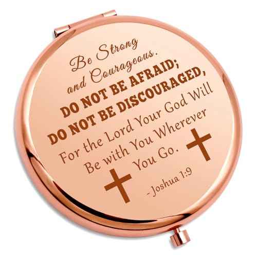 Christian Inspirational Gifts Compact Makeup Mirror Bible Verse Gifts Christian Gifts Baptism Gifts for Girl Faith Gifts Religious Gifts for Her Daughter Christian Easter Prayer Pocket Makeup Mirror