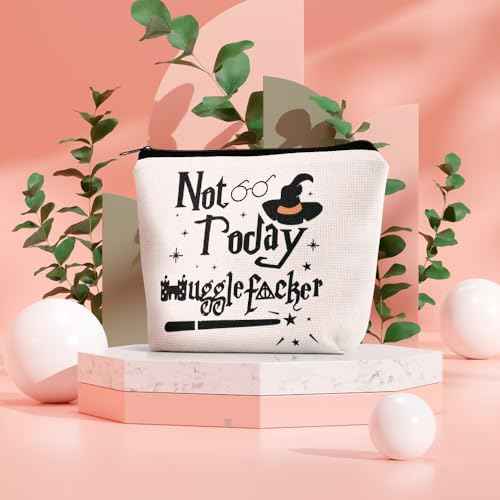 Magic Wizard Makeup Bag Funny Not Today Cosmetic Bag Gifts for Girl Sister Women