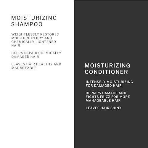 SACHAJUAN Moisturizing Shampoo and Conditioner Set | Ocean Silk Technology & Argan Oil for Deep Hydration | Repair Dry Damaged Hair & Control Frizz | Vegan & Paraben-Free | Set of 2
