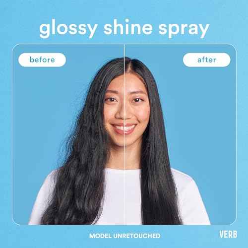 VERB Glossy Shine Spray - Moisturizing Heat Protection Hair Spray - Adds High Shine and Primes for Styling - Vegan, No Parabens or Harmful Sulfates