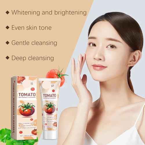 Tomato Facial Cleansing Milk - Gentle Deep Cleansing, Oil Control, Pore Refining & Skin Brightening Face Wash For All Skin Types(3PCS)
