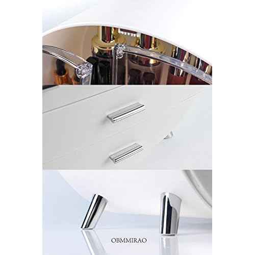 Elegant Dustproof Makeup Storage Organizer Box, Waterproof Large Cosmetics Organizer Storage with Drawers Skincare Cosmetic Display Cases for Countertop Bathroom Dresser Dedroom