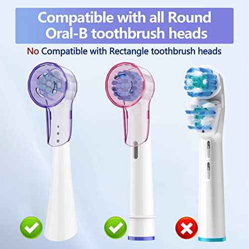 Toothbrush Head Covers for Oral B iO Toothbrush Heads, Toothbrush Caps Suitable for Oral B Round Electric Toothbrush Head, iO Brush Head Covers for Travel & Home (4 Pcs, Colourful)