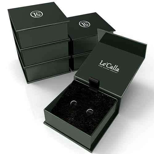 LeCalla 925 Sterling Silver Cufflinks for Men | Grooms Wedding Cuff-Links | Formal Shirt Cufflinks Accessories | Gifts for Dad, Groom, Husband, Father¡¯s Day & Business Events