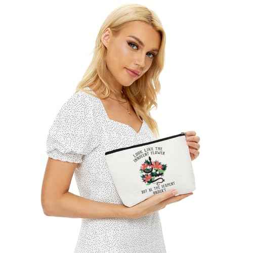 Novelty Quote Makeup Bag Book Lovers Gifts Feminist Gift Reading Accessories Cosmetic Travel Bag for Women Friends Girls Sister Reader Literature Toiletry Bag for Birthday Christmas Zipper Pouch