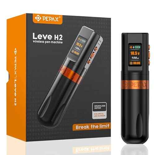 Leve H2 Tattoo Gun - Professional Rotary Tattoo Machine Cordless Tattoo Pen Machine with 4.2mm Stroke & 2000mAh Long-Lasting Battery Cartridge for Tattoo Artists Tattoo Supplies