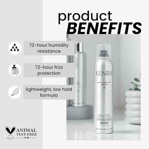 Kenra Anti-Humidity Spray 5 | Frizz & Static Control Spray |72-Hour Humidity Resistance & Protection | Lightweight, Low Hold Formula | Thermal Protection