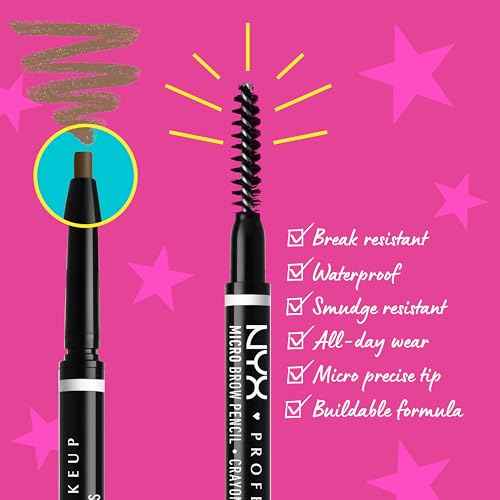 NYX PROFESSIONAL MAKEUP Micro Brow Pencil, Precise Eyebrow Pencil - Espresso