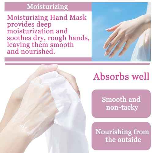 Hydrating Hand Masks, 6PCS Hand Mask Moisturizing Gloves for Men Women, Smooth Long Lasting Soft Exfoliating Hand Peeling Spa Mask Moisturizer Beauty Gift Set for Dry Cracked Rough Dull Hands£¨E)