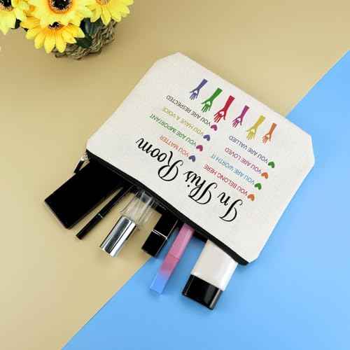 Inspirational Gifts for Family Positive Theme Makeup Bag for Women Encouragement Motivational Gift for Daughter Aunt Niece Sister Mom Cousin Grandma Christmas Birthday Gifts Travel Cosmetic Bag Pouch