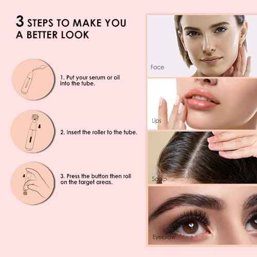 Infusion Derma Roller for Face Scalp Lips At-Home Use | 2-in-1 Titanium Micro-Needles | Compact 0.25mm Microneedling Skin Beauty Tool