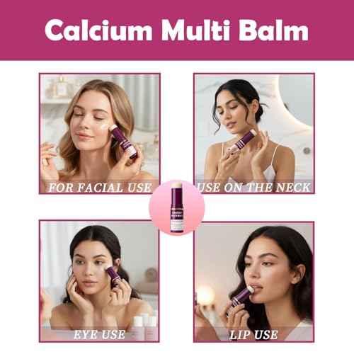 Calcium Multi Balm Stick, Calcium Volume Multi Balm, Korean Collagen Hydrating & Moisturizing Stick, Anti-Aging, Firming Skin, Reduce Fine Lines, Suitable for Face, Eyes, Neck (1)