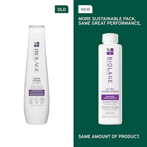 Biolage Ultra Hydra Source Conditioner - Deeply Hydrates and Conditions, Cleanses and Tames Frizz, For Very Dry, Thick, Coarse Hair, Infused with Micro-dosed Cupua?u Butter & Salicylic Acid