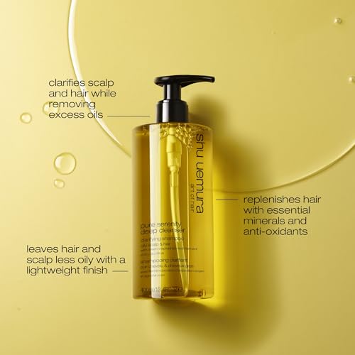 Shu Uemura art of hair Pure Serenity Clarifying Shampoo - Removes Dirt and Product Buildup, Balances and Removes Excess Oil, 13.4 Fl Oz