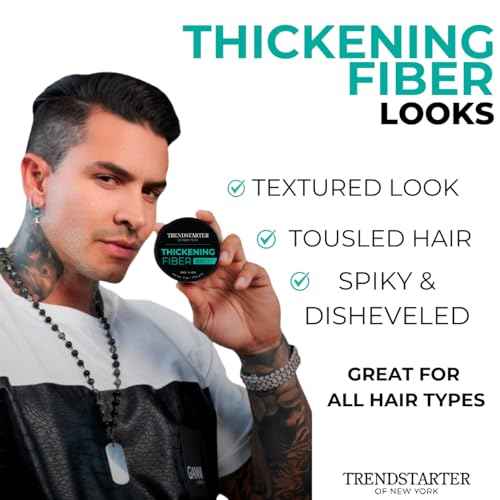 TRENDSTARTER - Men's Matte Premium Pomade Sample Pack - Cream, Wax, Forming Paste, Thickening Fiber (Four 0.25oz Samples in One Box)