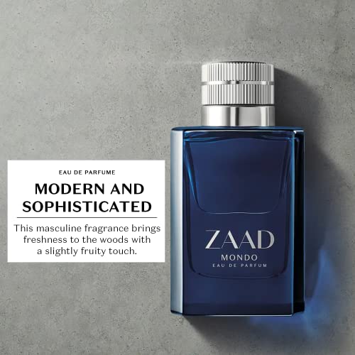 O BOTICARIO Zaad Mondo Eau de Parfum Long Lasting Premium Perfumes for Men, Fresh & Woody Fragrance, 3.2 Ounce