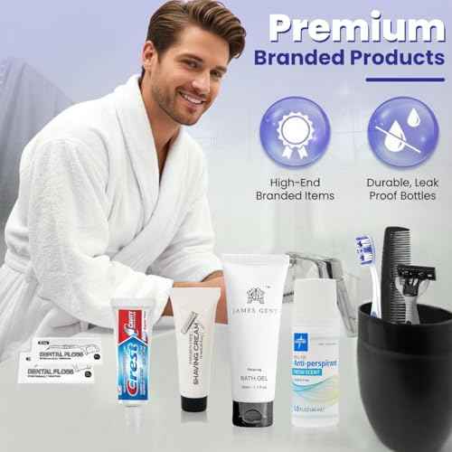Trektote Travel Toiletry Kit For Men And Women ? 10 Piece Set of Travel Size Toiletries, TSA Compliant, Includes Body Wash, Deodorant, Shaving Cream And Razor, Oral Care, Reusable Toiletry Bag & More