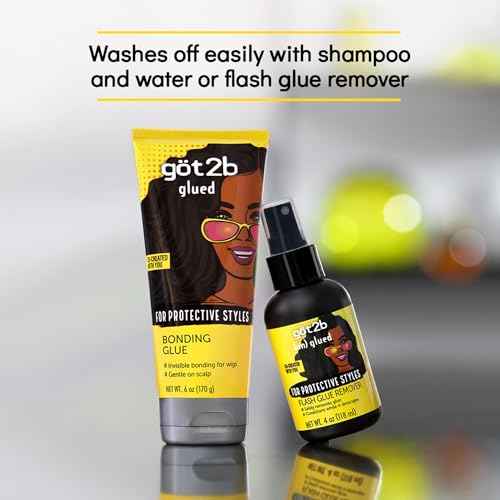 got2b Glued Bonding Glue, 6 Fl Oz, Invisible Wig Glue with Long-Lasting Hold, Dermatologist-Tested and Scalp-Friendly Formula with Pro-Vitamin B5, Easy Removal