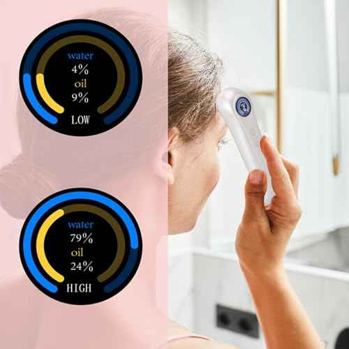 Yunir Digital Skin Oil Content Analyzer, Tester Detector Monitor, Skin Analyzer for Girl Women