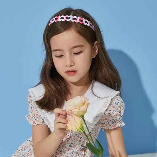 Headbands for Girls 6Pcs Sparkly Baby Headband Glitter Hairbands Colorful Mermaid Head Bands for Girls Teens Party Favors