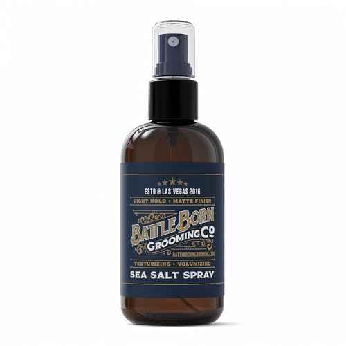 Battle Born Grooming Co Sea Salt Spray (Unscented, 8 fl oz) ? Natural, Vegan, Texturizing Spray for Effortless Beach Hair & Waves ? Adds Volume, Texture, and Thickness ? Unisex