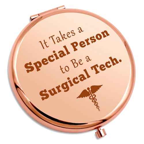 Surgery Nurse Gifts Compact Mirror Appreciation Gift for Surgical Doctor Surgical Technologist Gift Surgical Tech Gifts Medical Student Thank You Gift Christmas Folding Makeup Mirror Surgeon Gifts