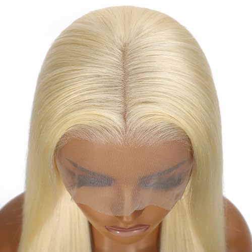 613 13x6 Lace Front Wig Human Hair 200 Density Blonde Wig Human Hair 613 HD Lace Frontal Wigs Pre Plucked 613 Human Hair Wig (18 Inch)