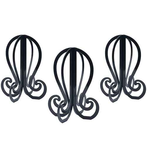 Plastic 3PCS Wig Stand,Black Wig Head Stand,Easy to Assemble Wig Stand Holder,Wig Holder Display Stand,Beanie Display Stand,Hat Stand 11.61 Inch high