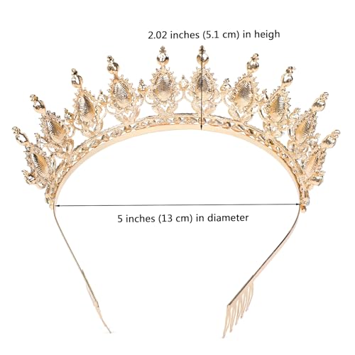 Tiara Crown for Women Crystal Queen Crowns Princess Tiaras with Comb Royal Crown for Wedding, Christmas, Halloween, Birthda, party, Prom, Anniversaries